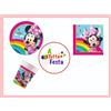 Disney KIT ADDOBBI FESTA COMPLEANNO MINNIE X8X16X24X32X40 PERSONE PIATTI BICCHIERI TO