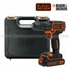 BLACK+DECKER TRAPANO AVVITATORE A BATTERIA BLACK+DECKER BDCDC18K 18V 1,5AH LITIO CN VALIGETTA