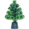 MINI ALBERO DI NATALE A BATTERIE CON FIBRA OTTICA CAMBIA COLORE 45 CM DA TAVOLO
