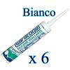 Saratoga SILICONE SIGILLANTE SARATOGA ANTIMUFFA N. 6 RICARICA SILICONE BIANCO