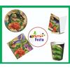 KIT ADDOBBI FESTA COMPLEANNO DINOSAURI X8X16X24X32X40 PERSONE PIATTI BICCHIERI