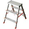 facal SGABELLO 3 GRADINI ALLUMINIO SCALINI SCALA SCALETTA SUPER LEGGERO PIEGHEVOLE