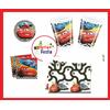 Disney KIT ADDOBBI FESTA COMPLEANNO CARS X8X16X24X32X40 PERSONE PIATTI BICCHIERI TOV