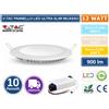 V-TAC SET 10 PANNELLI V-TAC FARETTO FARO LED VT-1207RD SLIM DA INCASSO 12W ROTONDO