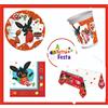 Disney KIT ADDOBBI FESTA COMPLEANNO BING X8X16X24X32X40 PERSONE PIATTI BICCHIERI TOVA