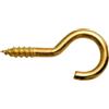 Labor 6 ganci a vite per legno mm 39 x 19 x3,2 Ferro Ottonato Gancio occhiello aperto