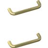 SIRO 2 Maniglie Mobili Interasse 64mm Maniglia 10x74x30mm Cromata Ottonata Italia