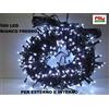 EURONATALE CATENA LUMINOSA 500 LUCI LED LUCCIOLE BIANCO FREDDO ESTERNO INTERNO CON GIOCHI