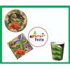 KIT ADDOBBI FESTA COMPLEANNO DINOSAURI X8X16X24X32X40 PERSONE PIATTI BICCHIE