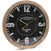 mercury OROLOGIO DA PARETE "OLD STATION" IN LEGNO CON VETRO DIAM.50X6 CM