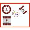 Amscan KIT ADDOBBI FESTA COMPLEANNO MILAN X8X16X24X32X40 PERSONE PIATTI BICCHIER