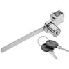 Masidef Serratura per vetrine 100-135 a cilindro cremagliera cromo ante in vetro 6 mm