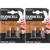 Duracell 4 Batterie Pile DURACELL 123 Lithium CR123A CR17345 Allarmi Sensori Softair Foto