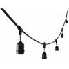 CATENA CORDONIERA LUMINOSA PER ESTERNO 10 METRI 10 LAMPADINE E27 CATENARIA