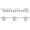 CATENA CORDONIERA LUMINOSA PER ESTERNO 10 METRI LAMPADINE E27 CATENARIA BIANCA