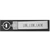 Depesche 004298-038 - Portachiavi in Feltro, con Chiusura in Metallo incisa e Stampa iconica, con Scritta in Lingua Inglese Vita, Amore, Salmone, Argento, Circa 18,7 x 4,4 x 1 cm