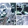Luci di Natale catena luminosa esterno prolungabile di 100 led bianco cavo 10 Mt