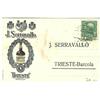 1915 TRIESTE BARCOLA CARTOLINA PUBBLICITARIA J.SERRAVALLO FABBRICA LIQUORI