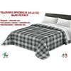 Trapunta Invernale Matrimoniale Singola Piazza Mezza Nera Grigia TARTAN SCOZZESE