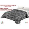 Trapunta Invernale Matrimoniale Singola Piazza Mezza Nera Animalier ZEBRATA
