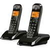 Motorola S1202 2 Units Wireless Landline Phone Nero