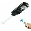 FARO LAMPIONE STRADALE FARO A LED 30W CON PANNELLO SOLARE TELECOMANDO CREPUSCOLARE2PZ