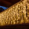 Tenda Luminosa Natalizia NATALE LUCI 3m x 120cm led PROLUNGABILE PIOGGIA REB