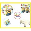 KIT ADDOBBI FESTA COMPLEANNO MINIONS X8X16X24X32X40 PERSONE PIATTI BICCHIERI
