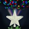 BAKAJI Puntale Proiettore LED Albero di Natale Forma Stella Bianco Effetti di Luce RGB