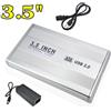 Case Box Esterno 3,5 Sata Usb 2.0 Per HDD Hard Disk 3,5" Alluminio hsb