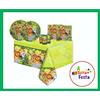 Amscan KIT ADDOBBI FESTA COMPLEANNO GIUNGLA X8X16X24X32X40 PERSONE PIATTI BICCHIERI