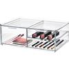 InterDesign iDesign Porta Trucchi, Portaoggetti Bagno con 3 cassetti della Collezione Firmata da Sarah Tanno, Mini Beauty Case con cassetti in plastica per Trucchi e Accessori, Trasparente