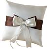 Mopec A13-Cuscino per alleanze con Grande Fiocco Colore: Avorio/Marrone, Confezione da 1 Pezzo