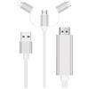 VULTECH Cavo MHL HDMI 3 in 1 microUsb Type-C Smartphone TV Tablet iOS Android