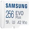 Samsung Micro Sd Evop 256gb Memory Card Bianco