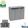 KETER TERRY EcoLINE3 pattumiera per differenziata 3 posti armadio resina per rifiuti