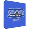 Feel Good Art-Tela su cornice in solido con Front stile di rappresentazione moderno aereo di Sport d'epoca, colore: blu, dimensioni: 10,5 x 14,8 x 2 cm, motivo: