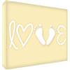 Feel Good Art Gallery - Tela da parete con copertina in tinta unita, 20 x 30 x 4 cm, colore: Crema