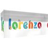 Little Helper Souvenir decorativo in acrilico trasparente lucido come Diamante Stile Illustrativo colorato con il nome di Giovane Ragazzo Lorenzo 5 x 15 x 2 cm piccolo