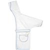 Filet AMP1110B Accappatoio con Maniche per bambini (fino ai 2 anni), 100% Spugna di Cotone, Con Taschina in Tela Aida da Ricamare, Ideale per la Doccia - Bianco, Azzurro