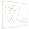 Feel Good Art Gallery Twins - Scatola di tela per neonato, regalo per battesimo (60 x 40 x 4 cm, grande, colore: beige