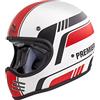 PREMIER CASCO MX BL 8 BM,BIANCO/ROSSO/NERO,XS