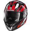 Shark RIDILL OXYD KRS Casco da moto, nero/rosso, taglia XL