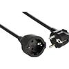 Electraline 101548 - Prolunga da giardino con contatto di protezione, 25 m, cavo in plastica, IP20, cavo di prolunga con sicurezza per bambini/prolunga Schuko, nero, 25 m