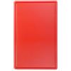 HENDI HACCP-Tagliere per Carne, GN 1/1, Red, 530x325x(H)15mm | Utilizzabile su entrambi i lati, un lato liscio e un lato con scanalatura per il succo, riduce al minimo l'opacità dei