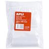 APLI - Confezione di 100 sacchetti di plastica richiudibili 100 x 150 mm