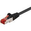 Goobay 92751 Cavo CAT 6 Cavo di rete Lan per Gigabit Ethernet S-FTP Cavo patch a doppia schermatura con spina RJ45, 10 m, nero