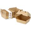 GREENBOX Take Away Burger Box 50 pezzi I Robusti Burgerbox con coperchio alto I Hamburger Box in cartone Kraft I Stabile To Go Burger Imballaggio 13 x 14 x 8 cm I Biodegradabili