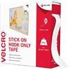 VELCRO Brand Nastro a strappo autoadesivo, tagliabile, Bianco 20mm x 10m | Nastro a strappo autoadesivo, versatile e resistente, per casa, ufficio, garage e decorazioni