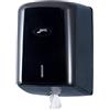 Jofel - Dispenser per rotoli di carta fino a 205 mm a stoppino continuo, rotolo speciale per dispenser a base centrale, massima igiene, contenitore in ABS, Value AG47600, Nero